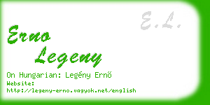 erno legeny business card